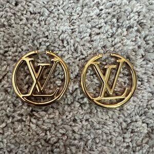 Louis Vuitton - Louise GM - Gold Hoops